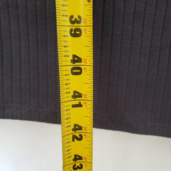 Forever 21 Dark Gray Collard V Neck Sleeveless Backless Fitted Knit Dress Size S - Picture 6 of 10